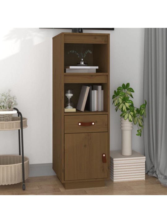 Skříň highboard medově hnědá 34x40x108,5 cm masivní borovice