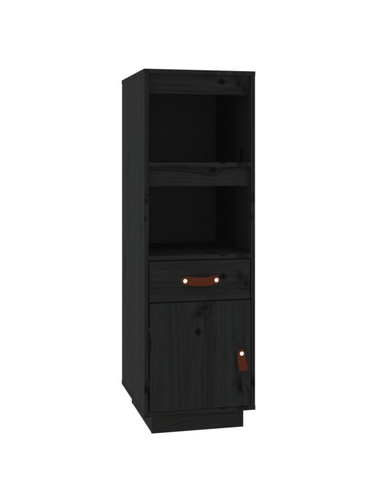 Skříň highboard černá 34x40x108,5 cm masivní borové dřevo