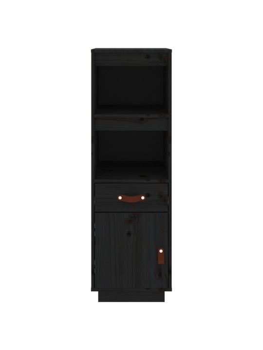 Skříň highboard černá 34x40x108,5 cm masivní borové dřevo