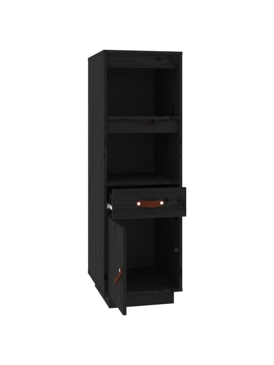Skříň highboard černá 34x40x108,5 cm masivní borové dřevo