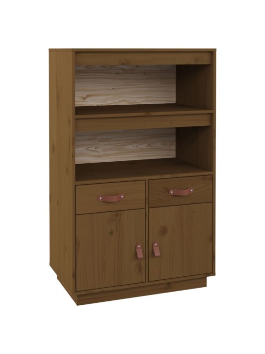 Skříň highboard medově hnědá 67x40x108,5 cm masivní borovice
