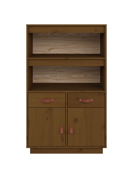 Skříň highboard medově hnědá 67x40x108,5 cm masivní borovice