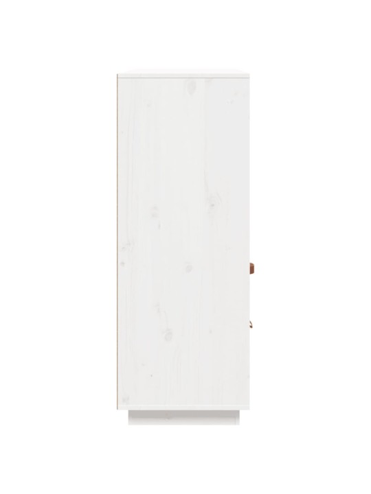 Skříň highboard bílá 100 x 40 x 108,5 cm masivní borové dřevo