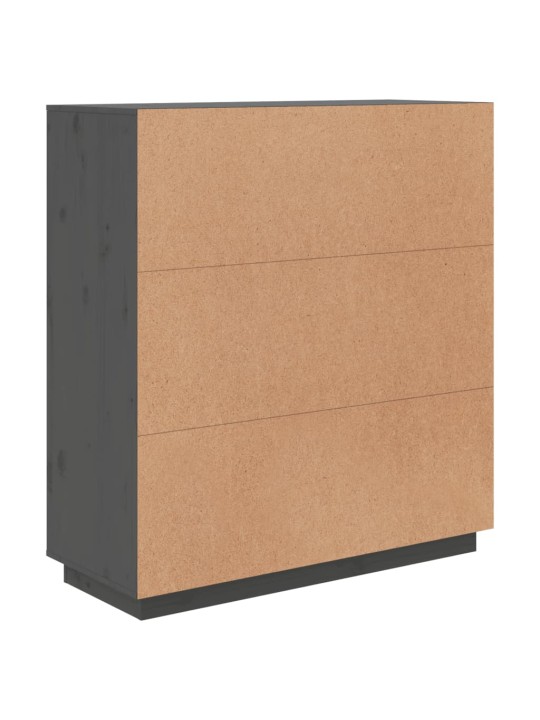 Skříň highboard šedá 100x40x108,5 cm masivní borové dřevo