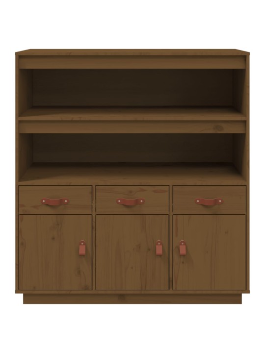 Skříň highboard medově hnědá 100x40x108,5 cm masivní borovice