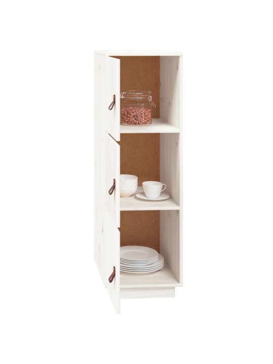 Skříň highboard bílá 34x40x108,5 cm masivní borové dřevo