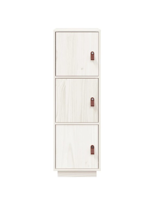 Skříň highboard bílá 34x40x108,5 cm masivní borové dřevo