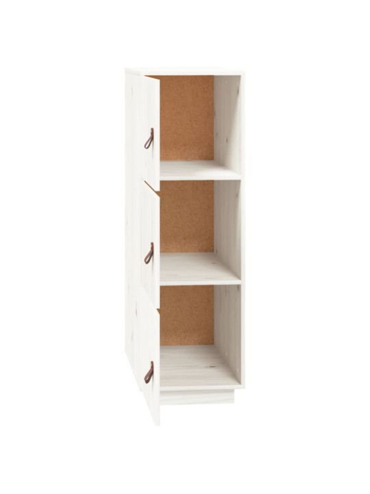 Skříň highboard bílá 34x40x108,5 cm masivní borové dřevo