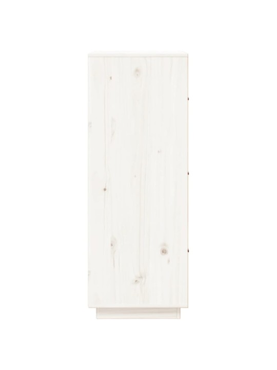 Skříň highboard bílá 34x40x108,5 cm masivní borové dřevo