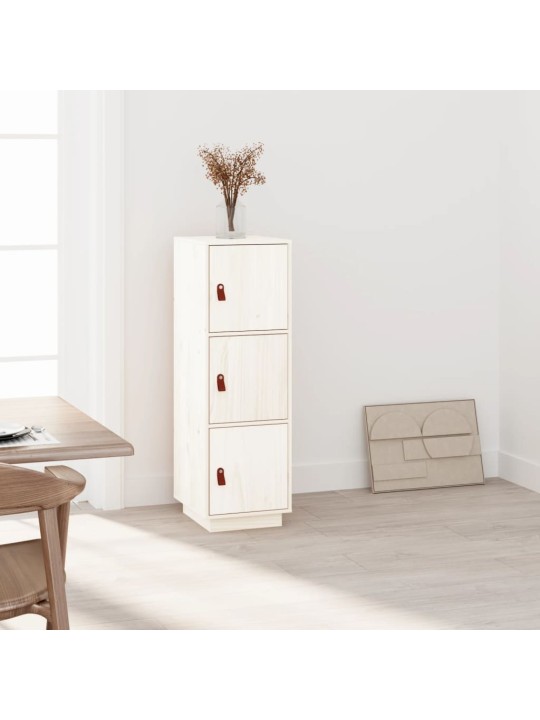 Skříň highboard bílá 34x40x108,5 cm masivní borové dřevo
