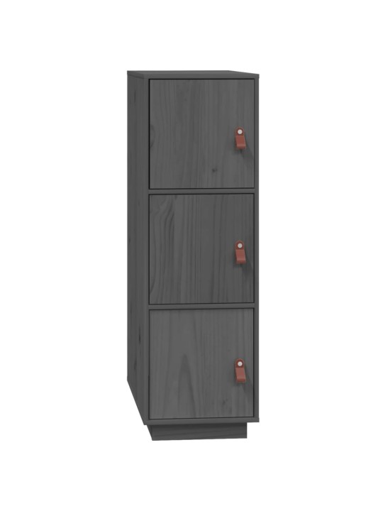Skříň highboard šedá 34x40x108,5 cm masivní borové dřevo