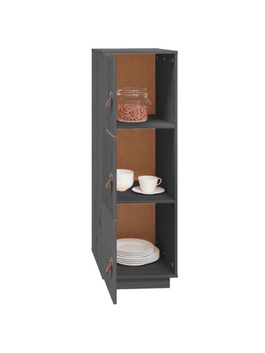 Skříň highboard šedá 34x40x108,5 cm masivní borové dřevo