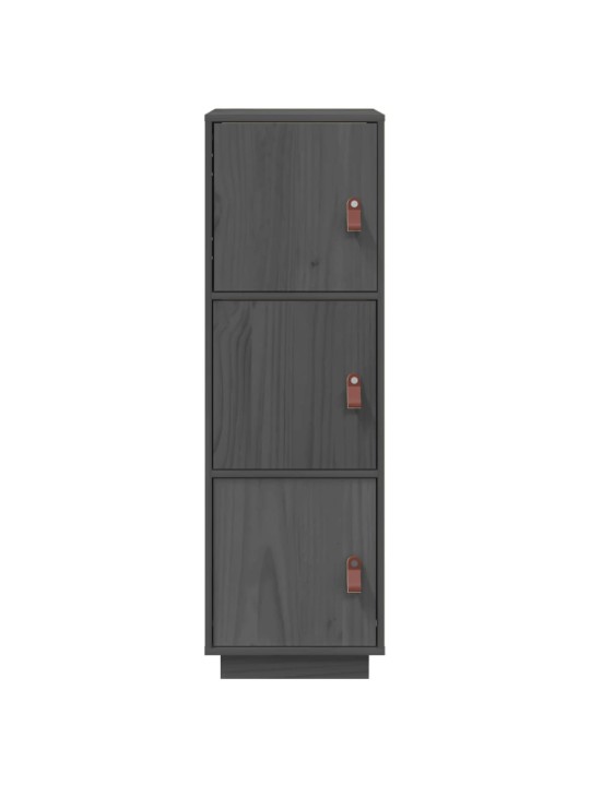 Skříň highboard šedá 34x40x108,5 cm masivní borové dřevo