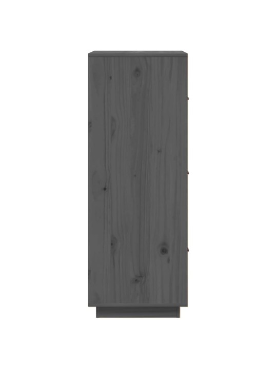 Skříň highboard šedá 34x40x108,5 cm masivní borové dřevo