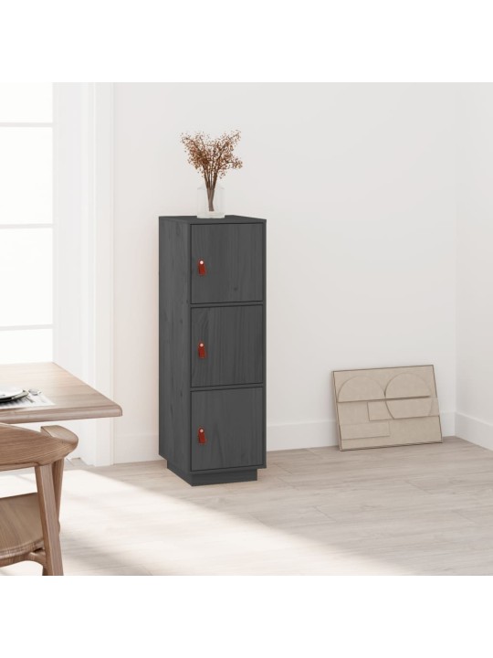Skříň highboard šedá 34x40x108,5 cm masivní borové dřevo