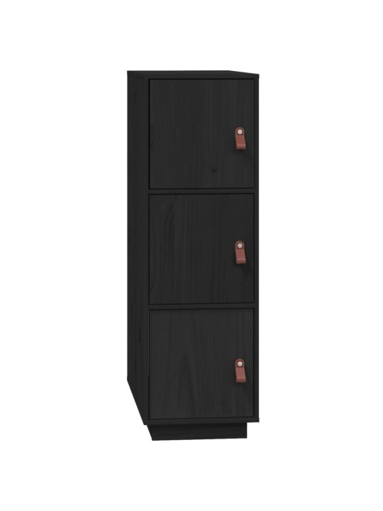 Skříň highboard černá 34x40x108,5 cm masivní borové dřevo