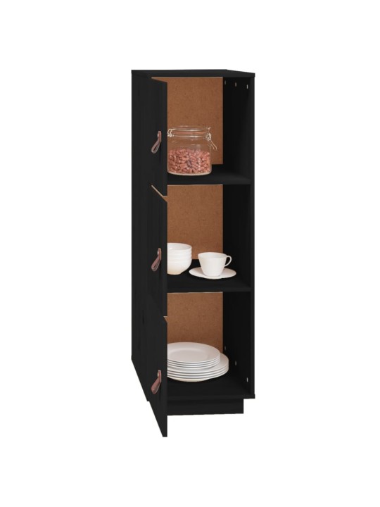 Skříň highboard černá 34x40x108,5 cm masivní borové dřevo