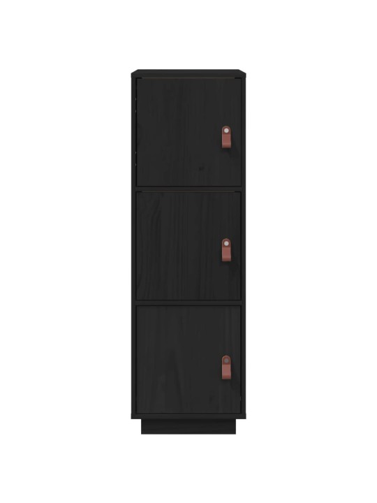 Skříň highboard černá 34x40x108,5 cm masivní borové dřevo