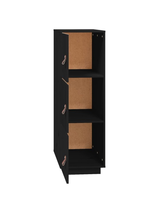 Skříň highboard černá 34x40x108,5 cm masivní borové dřevo