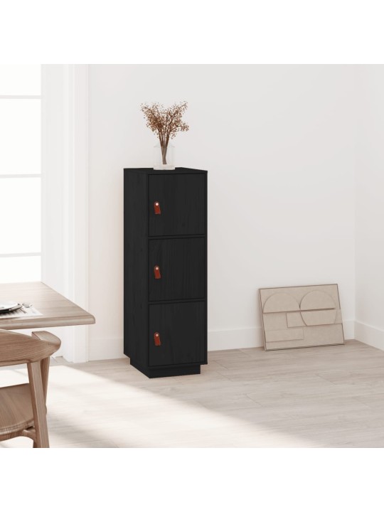 Skříň highboard černá 34x40x108,5 cm masivní borové dřevo
