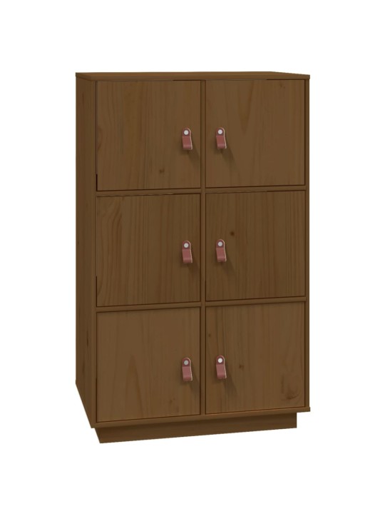 Skříň highboard medově hnědá 67x40x108,5 cm masivní borovice