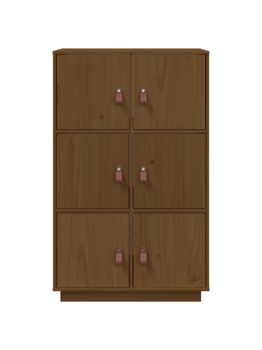 Skříň highboard medově hnědá 67x40x108,5 cm masivní borovice