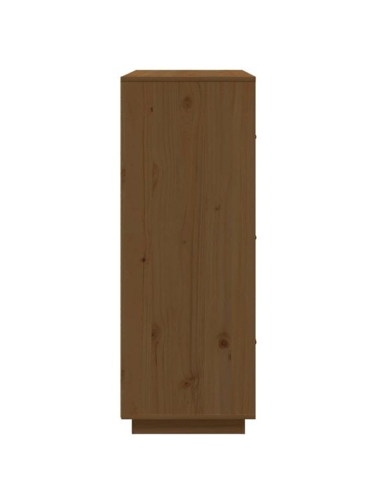 Skříň highboard medově hnědá 67x40x108,5 cm masivní borovice