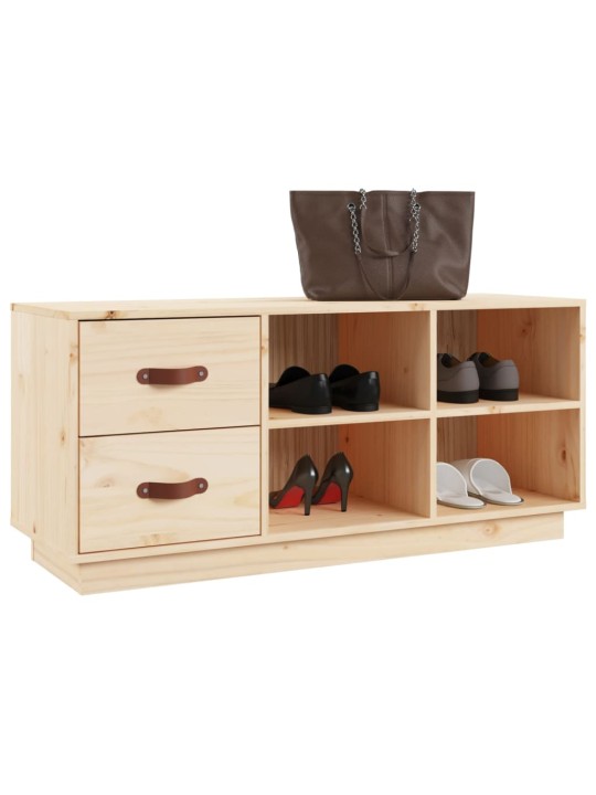 Lavice s botníkem 100 x 34 x 45 cm masivní borové dřevo
