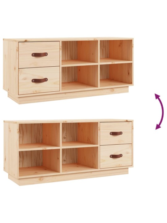 Lavice s botníkem 100 x 34 x 45 cm masivní borové dřevo