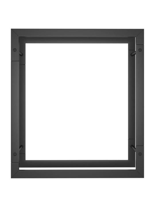 Stojan na palivové dřevo matný černý 50 x 28 x 56 cm ocel