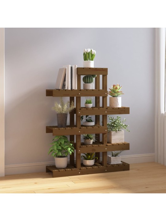Stojan na rostliny medově hnědý 85x25x109,5 cm masiv borovice