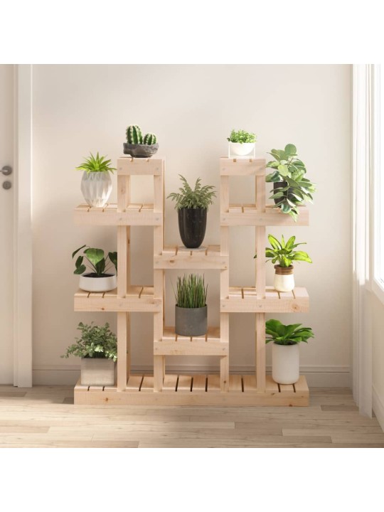Stojan na rostliny 104,5 x 25 x 109,5 cm masivní borové dřevo