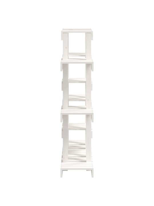 Stojan na rostliny bílý 104,5x25x109,5 cm masivní borové dřevo