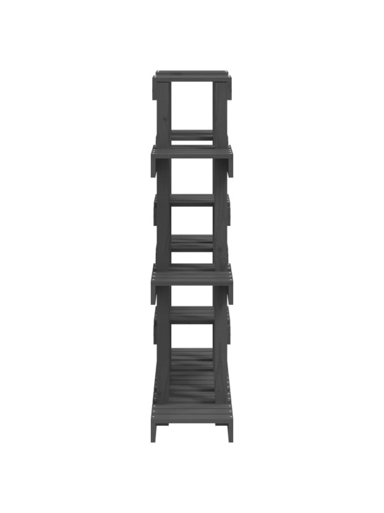 Stojan na rostliny šedý 104,5x25x109,5 cm masivní borové dřevo