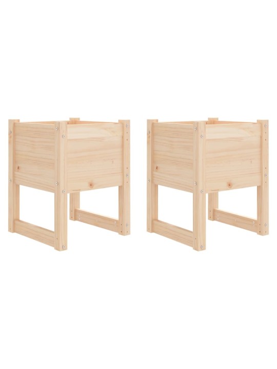 Truhlíky 2 ks 40 x 40 x 52,5 cm masivní borové dřevo