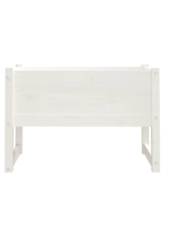 Truhlík bílý 78x40x52 cm masivní borové dřevo