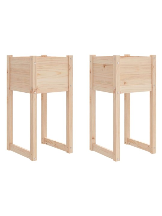 Truhlíky 2 ks 40 x 40 x 81 cm masivní borové dřevo