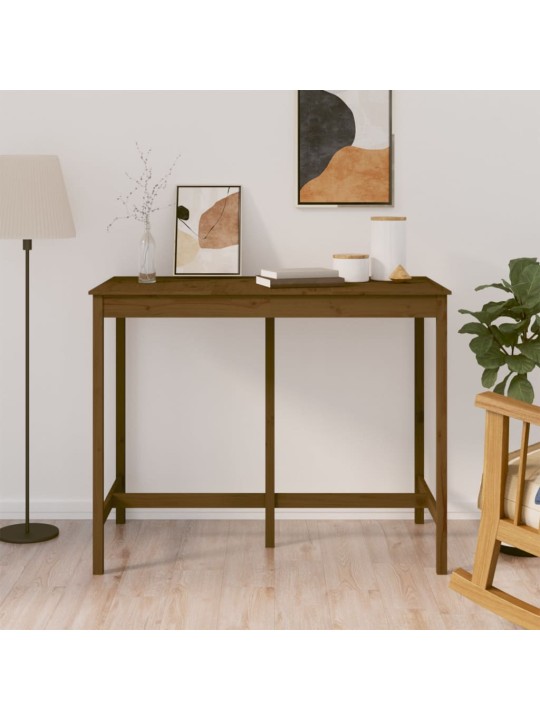Barový stolek medově hnědý 140x80x110 cm masivní borové dřevo