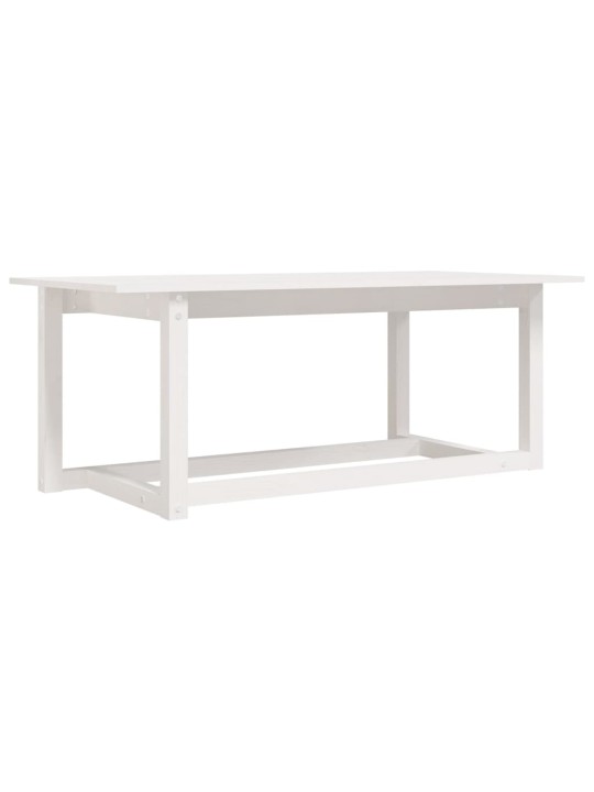 Konferenční stolek bílý 110 x 55 x 45 cm masivní borové dřevo
