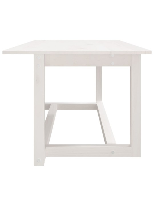 Konferenční stolek bílý 110 x 55 x 45 cm masivní borové dřevo