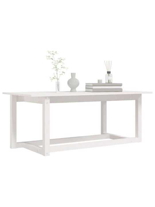 Konferenční stolek bílý 110 x 55 x 45 cm masivní borové dřevo