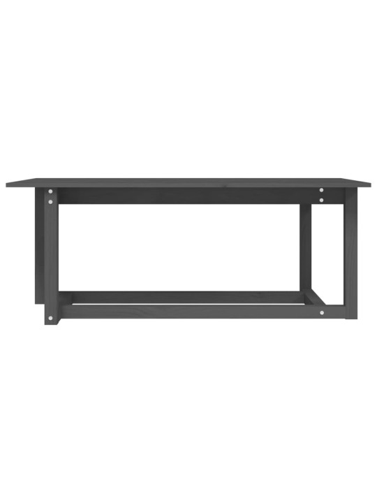 Konferenční stolek šedý 110 x 55 x 45 cm masivní borové dřevo