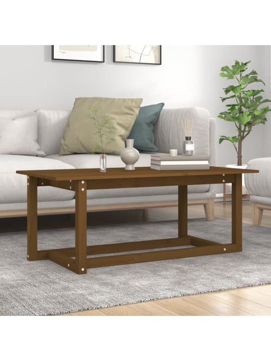 Konferenční stolek medově hnědý 110x55x45 cm masivní borovice