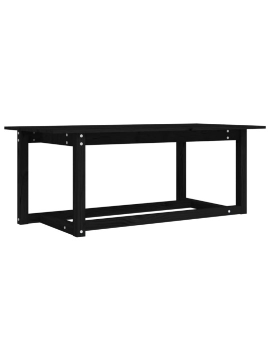 Konferenční stolek černý 110 x 55 x 45 cm masivní borové dřevo