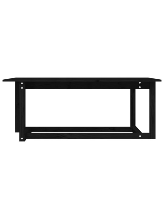 Konferenční stolek černý 110 x 55 x 45 cm masivní borové dřevo