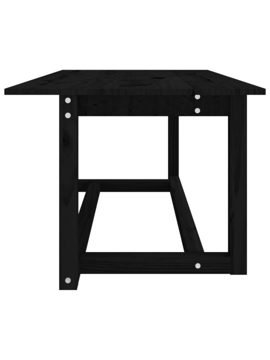 Konferenční stolek černý 110 x 55 x 45 cm masivní borové dřevo