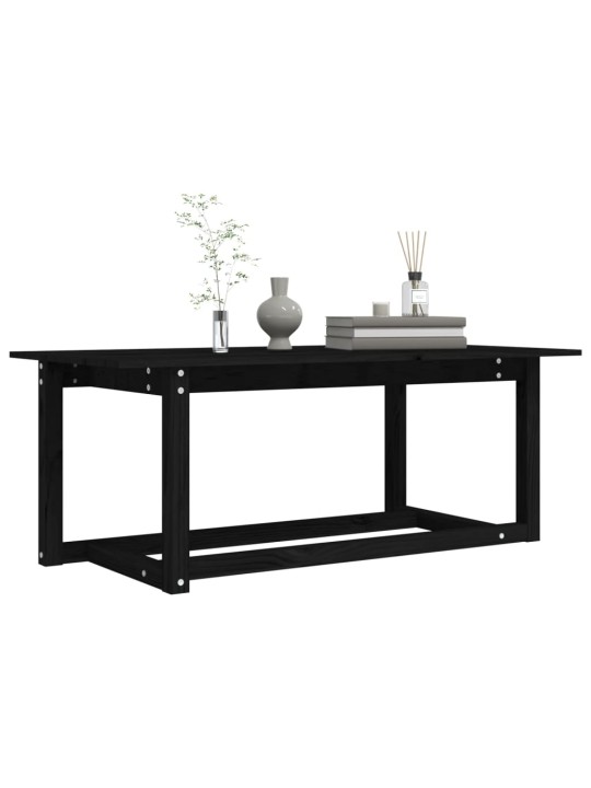 Konferenční stolek černý 110 x 55 x 45 cm masivní borové dřevo