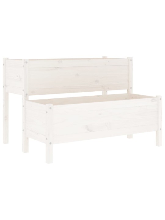 Truhlík černý White 110 x 84 x 75 cm masivní borové dřevo