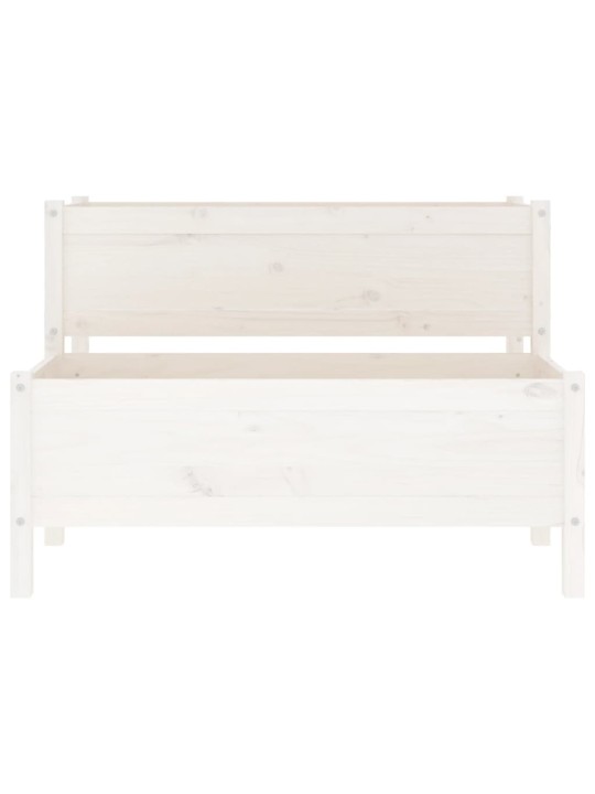 Truhlík černý White 110 x 84 x 75 cm masivní borové dřevo