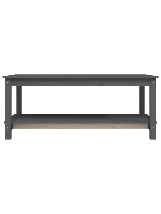 Konferenční stolek šedý 110 x 55 x 45 cm masivní borové dřevo